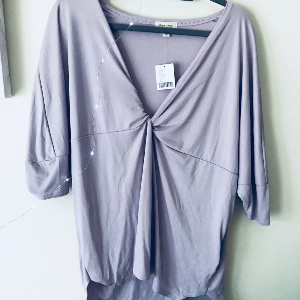NWT Lavender UO knot shirt